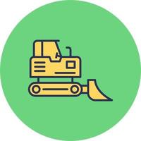 Bulldozer Vector Icon