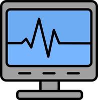 ecg leyendo vector icono