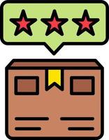 Delivery Box Rating Vector Icon