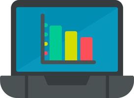 Online Bar Chart Vector Icon