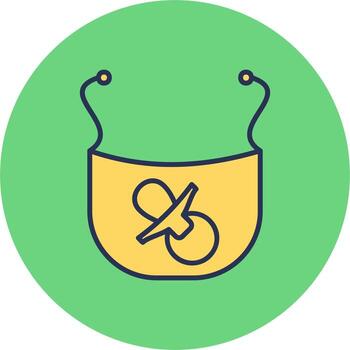 babero, vector, icono vector