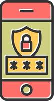 Mobile Security Vector Icon