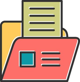 icono de vector de carpeta de archivo