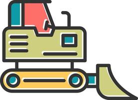 Bulldozer Vector Icon