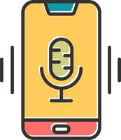 Mobile Voice Assistant Vector Icon