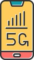 5g teléfono inteligente vector icono