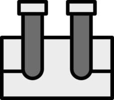 icono de vector de tubos de ensayo