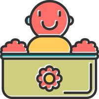 Baby Bath Vector Icon