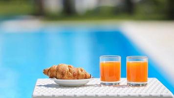 Delicious breakfast by the pool video