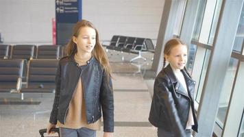 Little kid in airport waiting for boarding video