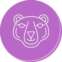 icono de vector de oso polar