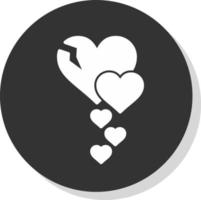 diseño de icono de vector de corazón roto