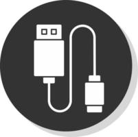 Data Cable Vector Icon Design