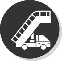 Airplane Stairs Vector Icon Design