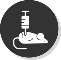 diseño de icono de vector de experimentación con animales