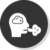 diseño de icono de vector de inhalación