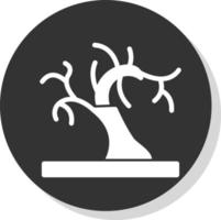 diseño de icono de vector de árbol de mundo