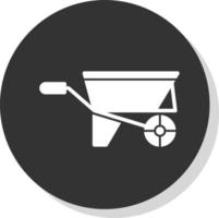 Wheelbarrow Vector Icon Design