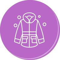 icono de vector de chaqueta de invierno