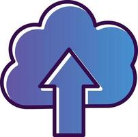 Cloud Uploding Vector Icon Design