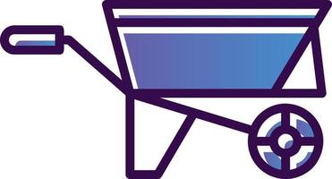 Wheelbarrow Vector Icon Design