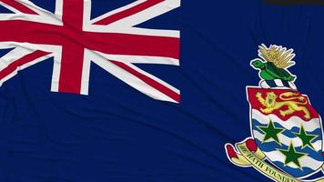 Cayman Islands Flag Cloth Removing From Screen, Intro, 3D Rendering, Chroma Key, Luma Matte video