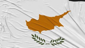 cypern flagga trasa avlägsnande från skärm, intro, 3d tolkning, krom nyckel, luma matt video