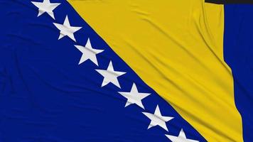 bosnia y herzegovina bandera paño quitando desde pantalla, 3d representación, croma llave, luma mate video