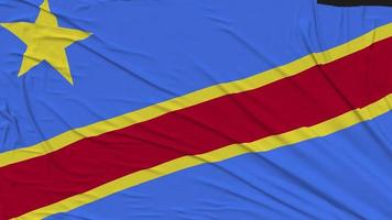 Democratic Republic of the Congo Flag Cloth Removing From Screen, Intro, 3D Rendering, Chroma Key, Luma Matte video