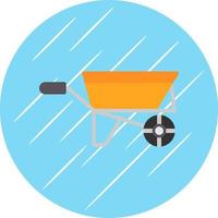 Wheelbarrow Vector Icon Design