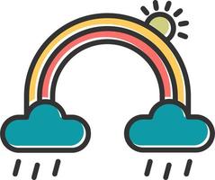 icono de vector de arco iris