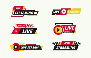 General Live Streaming Badges vector