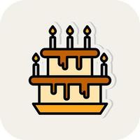 Wedding Cake Vector Icon Design