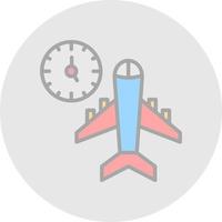 diseño de icono de vector de tiempos de vuelo