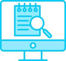 File Search Computer Vector Icon