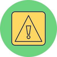 icono de vector de señal de precaución