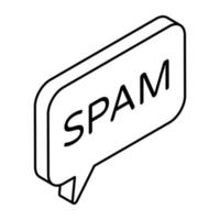 Vector design of spam message