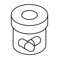 A unique design icon of drugs bottle vector