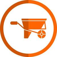 Wheelbarrow Vector Icon Design