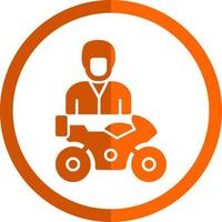 Motorcyclist Vector Icon Design