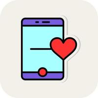 diseño de icono de vector de llamada de amor