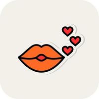 diseño de icono de vector de beso