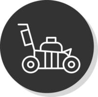 Lawn Mower Vector Icon Design