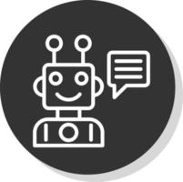 diseño de icono de vector de asistente de robot