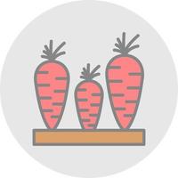 diseño de icono de vector de zanahorias