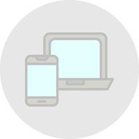 Mobile To Laptop Vector Icon Design