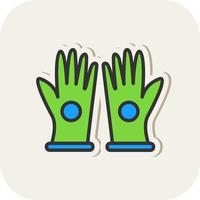 guantes, vector, icono, diseño vector