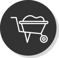 Wheelbarrow Vector Icon Design