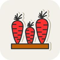 diseño de icono de vector de zanahorias