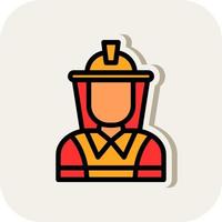 Firefighter Vector Icon Design